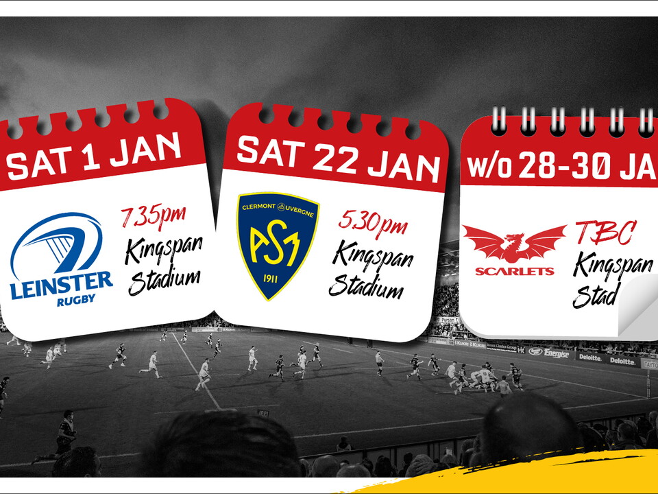 January is set to be a huge month at Kingspan Stadium, and our new January Pass will ensure you don’t miss any of the action!