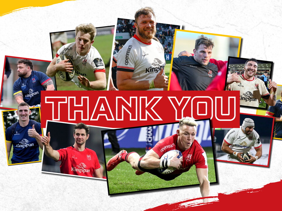 With a combined total of nearly 500 caps for the province, Ulster Rugby will recognise the 10 Senior Men’s players confirmed as leaving at the conclusion of the current season.
