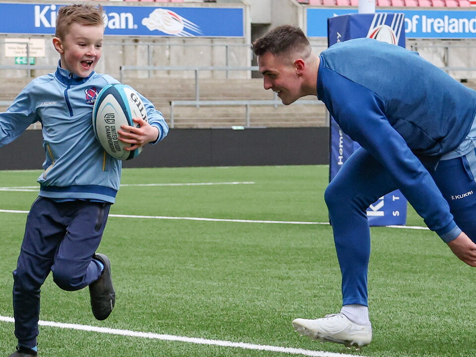 This International Childhood Cancer Day, Ulster Rugby, together with Bank of Ireland, invited seven-year-old Larne RFC minis rugby player, Lewis Rennie, and his dad, Graham, to spend a day with the professional squad to recognise the positive and...