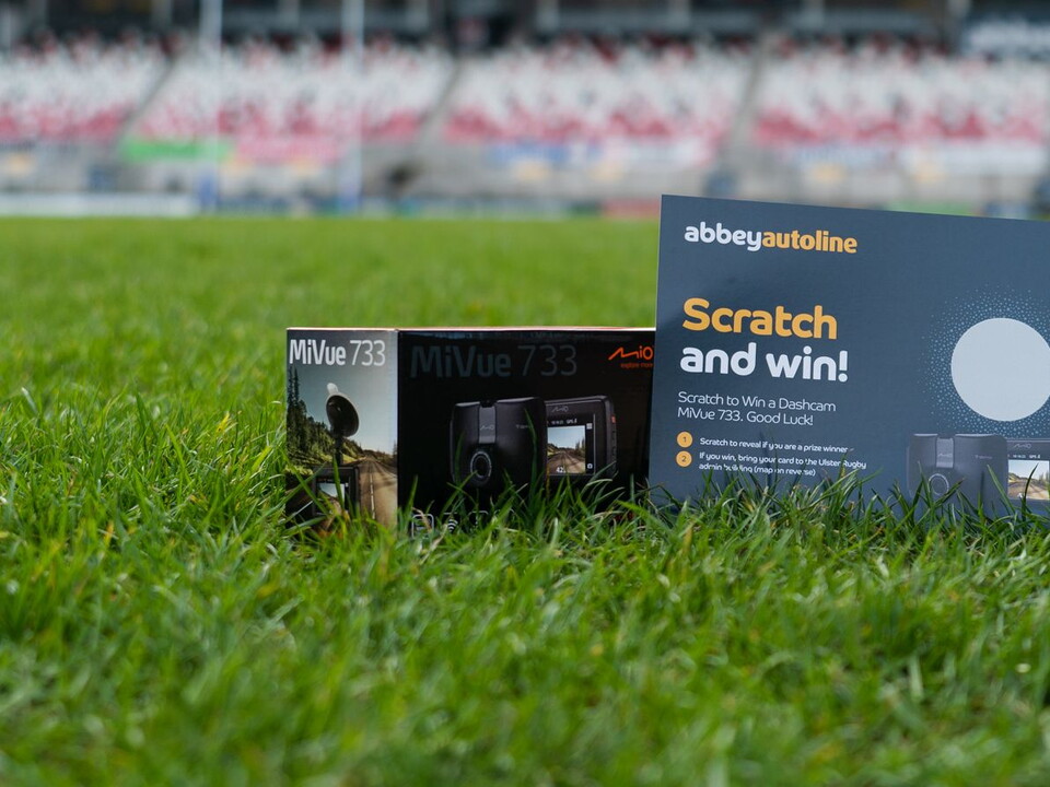 Thanks to our partners at AbbeyAutoline, 30 lucky supporters attending the Ulster v Leinster fixture at Kingspan Stadium on Saturday 12 March will take home a brand new MiVue 733 Dash Cam!