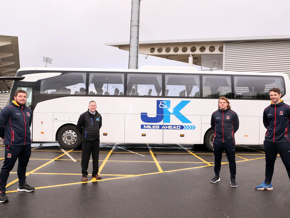 Ulster Rugby can today announce that J&K Coaches, one of Ulster’s leading transport providers, will team up with the club as its Official Coach Partner.