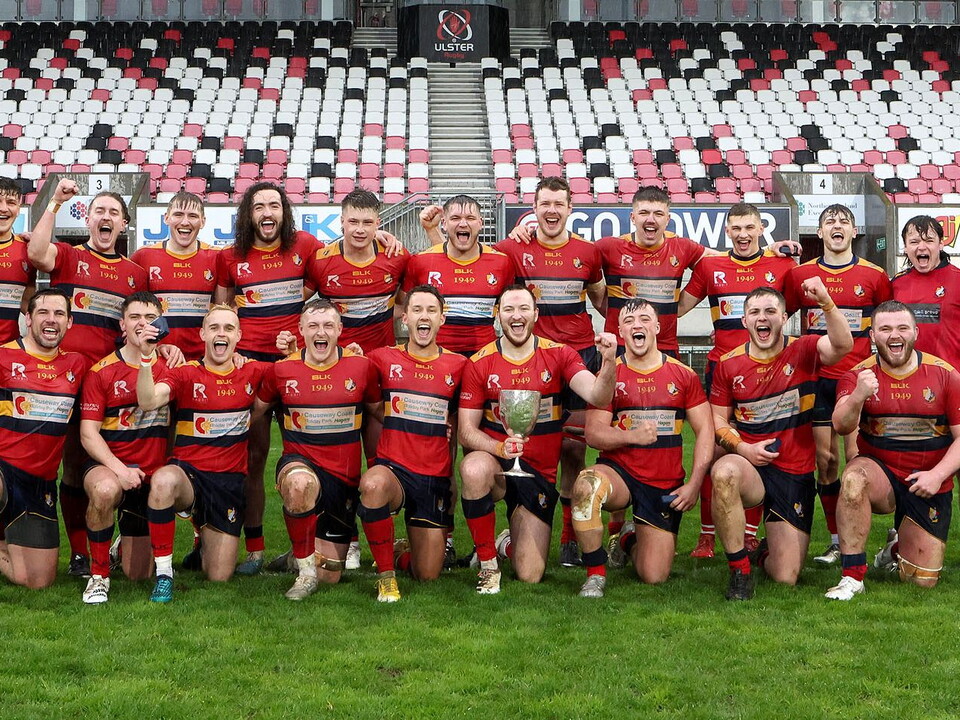 Ballyclare have retained the Bank of Ireland Towns Cup after a ruthless performance against Clogher Valley at Kingspan Stadium.