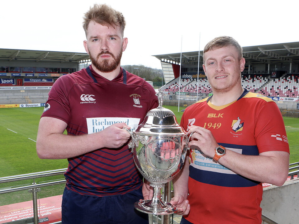 Enniskillen RFC take on Ballyclare RFC in the Junior Cup Final at Kingspan Stadium on Mon 8 May.