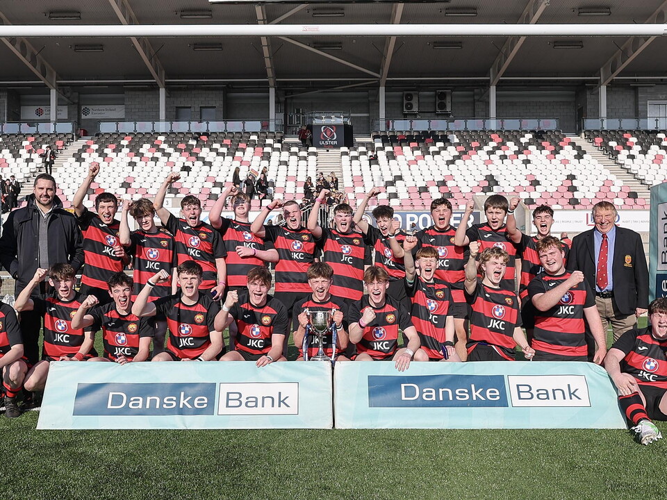 Harry Smyth's stunning last- minute try saw Limavady High School lift the trophy in a thrilling final against Bangor Academy at Kingspan Stadium.
